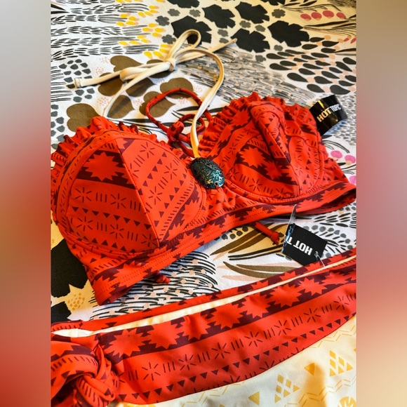 NEW Disney Swim Moana Bikini Top & Bottom Skirt Set Size Large Padded NWT - Picture 4 of 8